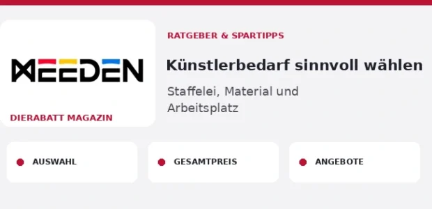 MEEDEN – Künstlerbedarf sinnvoll wählen